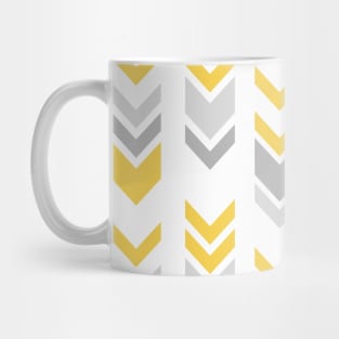 Yellow Gray Tribal Arrows Pattern Indian Indigenous Mug